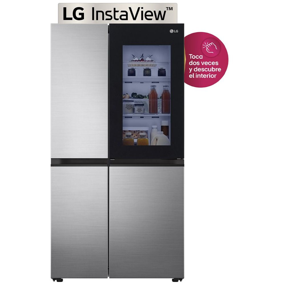 Refrigerador LG Duplex Instaview Door-In-Door Linear Inverter con Wifi ThinQ 27 Pies3 Platino Vs27Bxqp