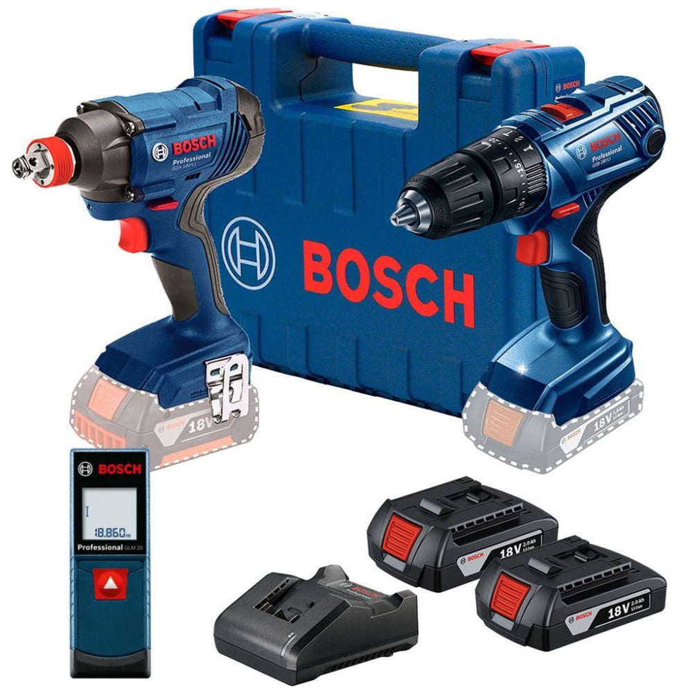 Combo 18V Atornillador Y Llave Impácto + Medidor 20M Bosch