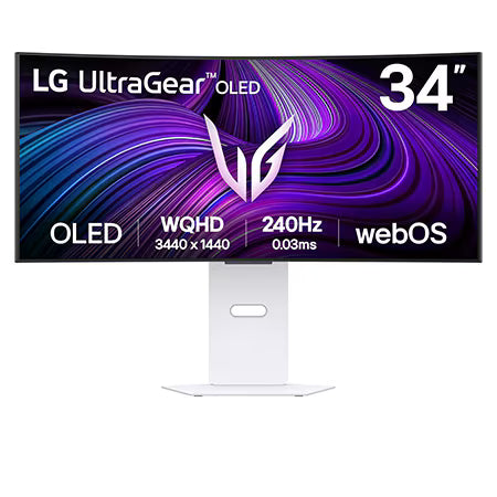Monitor gaming curvo inteligente LG UltraGear™ OLED de 34 pulgadas WQHD