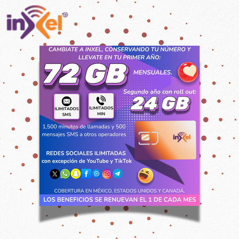 XEL-24 2 AÑOS PAQUETE DE DATOS