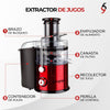 Extractor de jugos acero inox rojo